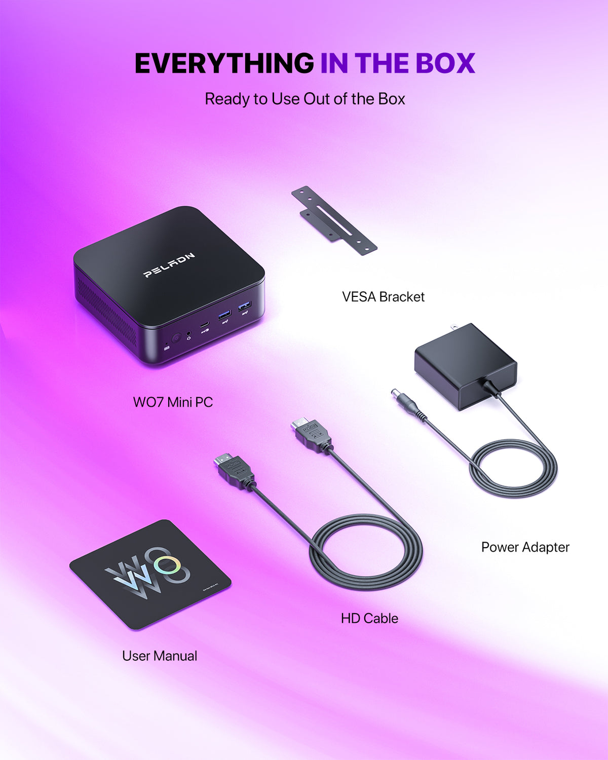 PELADN WO7 Mini PC – AMD Ryzen 5 6600H