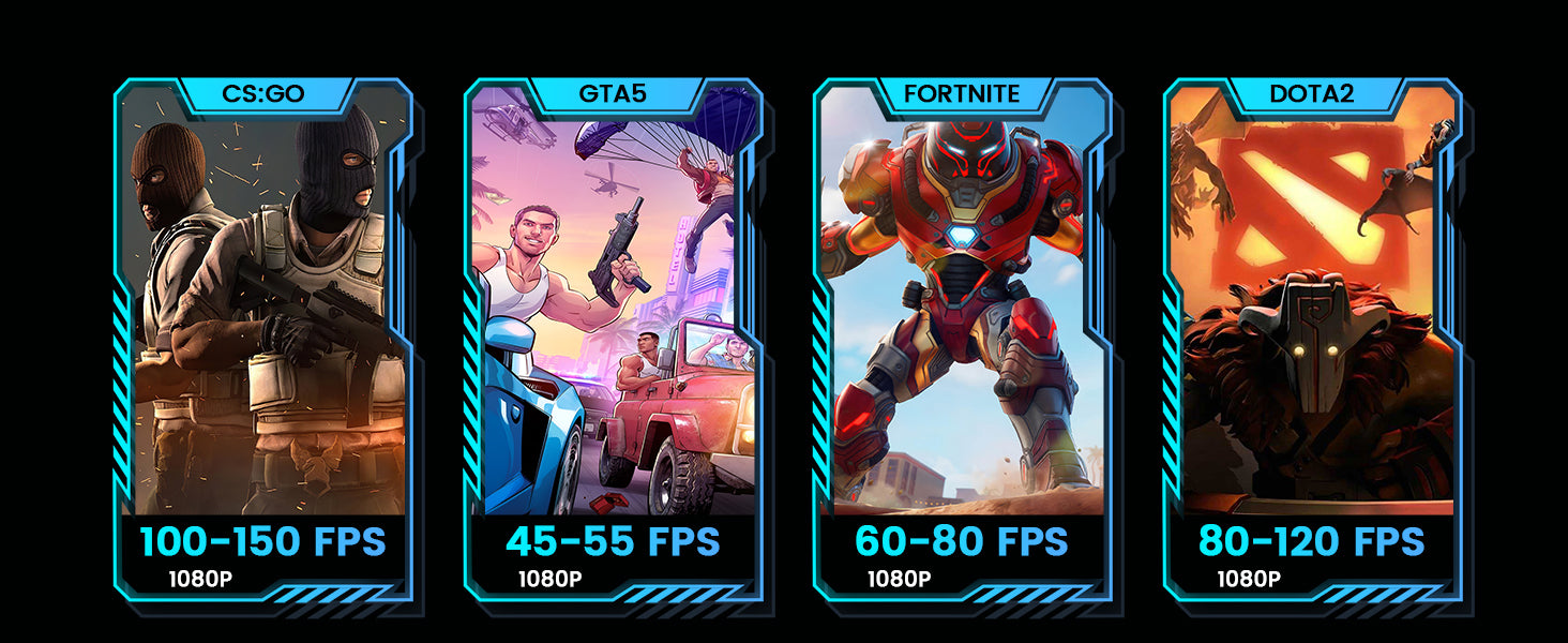 1080P game card with 100-150 FPS