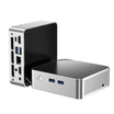 PELADN WO5 Mini PC with AMD Ryzen 3 4300U front and rear view