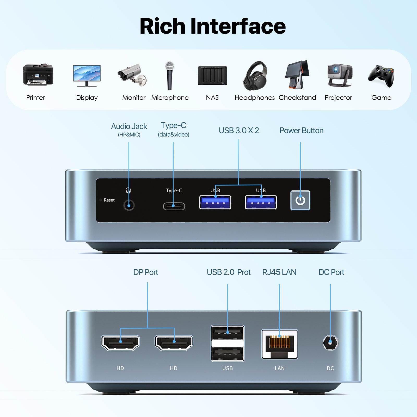 PELADN Intel Twin Lake N150 (Upgraded N100,up to 3.6GHz) Mini PC