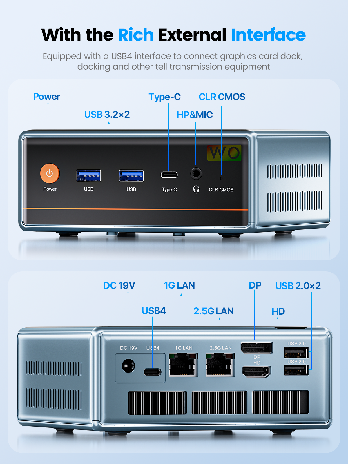 PELADN WO4 MINI PC Ryzen R9 6900HX