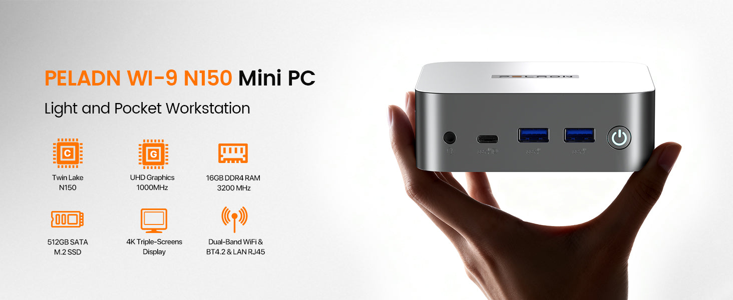 Peladn WI-9 Mini PC Intel Twin Lake N150